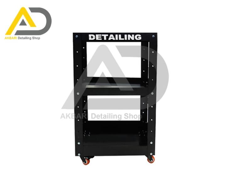 میز ترولی اقتصادی سه طبقه مشکی مدل Econimic Detailing Trolley
