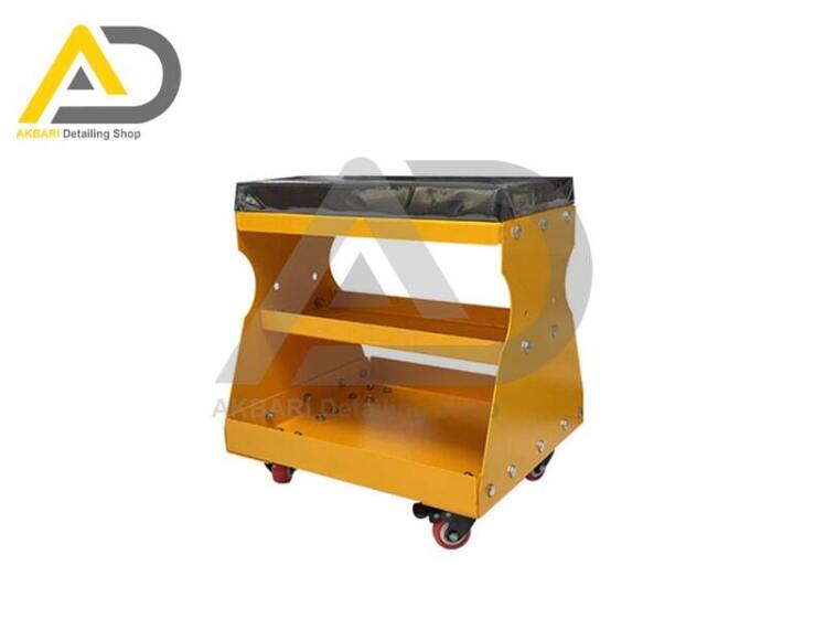 صندلی چرخدار ساده دیتیلینگ زرد مدل Rolling Detailing Seat