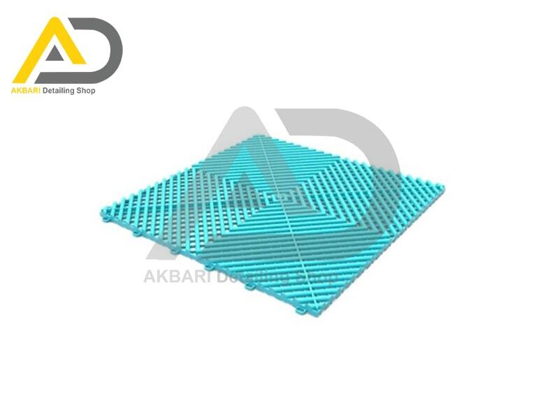  کفپوش پلاستیکی آبی آسمانی مخصوص مراکز دیتیلینگ و تعمیرگاهی مدل Plastic Car Detailing - Garage Floor Tiles Sky Blue 40x40 