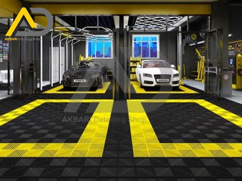  Plastic Car Detailing - Garage Floor Tiles Yellow 40x40 