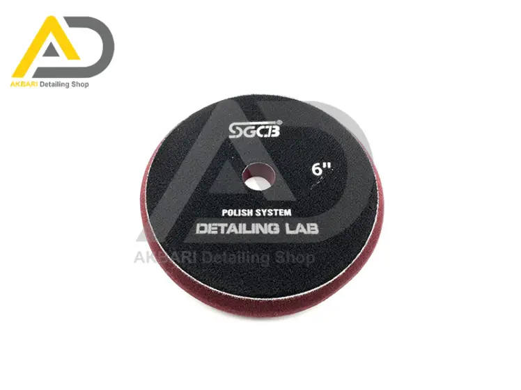 پد پولیش متوسط زرشکی اس جی سی بی 150 میلی متری مدل SGCB RO & DA Polishing Foam Pad 6inches SGGA182