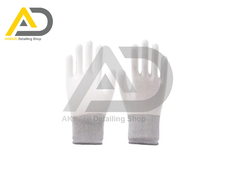  دستکش اجرای کاور و پی پی اف 24 عددی هامبر مدل Humer Anti-Slip White Safety Coated Gloves Palm 