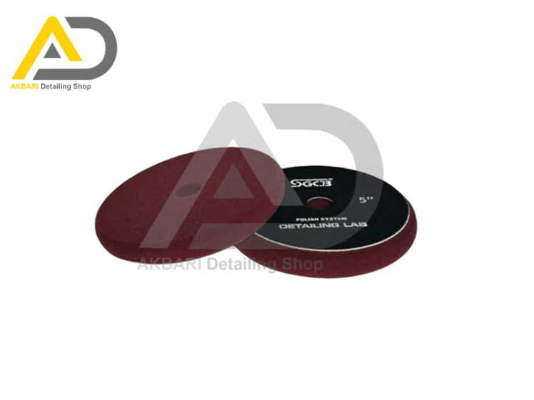 پد پولیش متوسط زرشکی اس جی سی بی 130 میلیمتری مدل SGCB RO & DA Polishing Foam Pad 5inches SGGA186