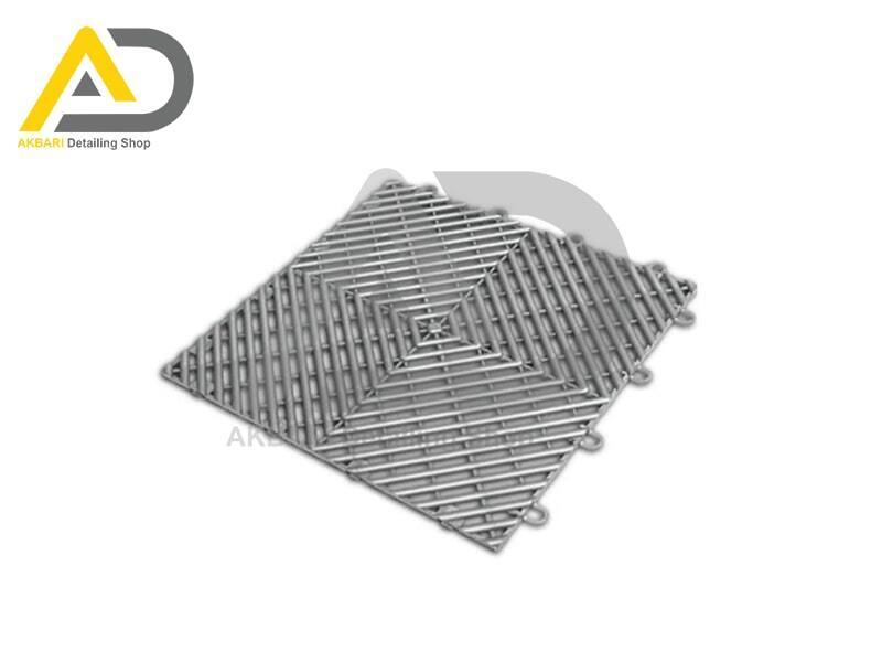  کفپوش پلاستیکی خاکستری مخصوص مراکز دیتیلینگ و تعمیرگاهی مدل Plastic Car Detailing - Garage Floor Tiles Grey 40x40 