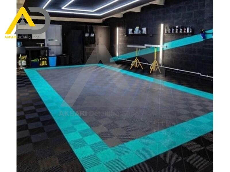  Plastic Car Detailing - Garage Floor Tiles Sky Blue 40x40 