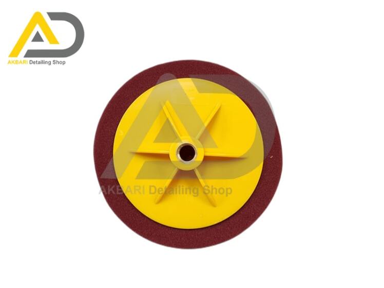 پد متوسط روتاری زرشكی 150 ميلی‌متر با صفحه پليت مدل Applicator Medium Pad Wine
