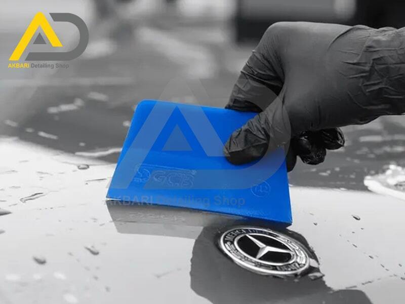 کاردک ذوزنقه ای مخصوص اجرای پی پی اف اس جی سی بی مدل SGCB PPF Squeegee (trapezoid) 12x7.5x0.6cm
